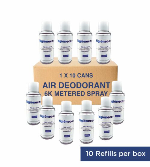 Higieneco MiniBurst 1.0 Morning Fresh Aerosol Air Freshener Automatic Fragrance 10 Refills, Antibacterial, 3000 Sprays, 110 mL